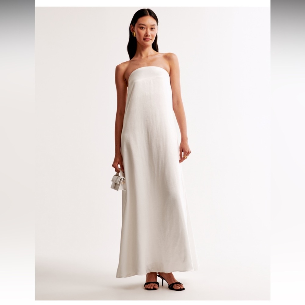 Abercrombie & Fitch White Maxi Dress